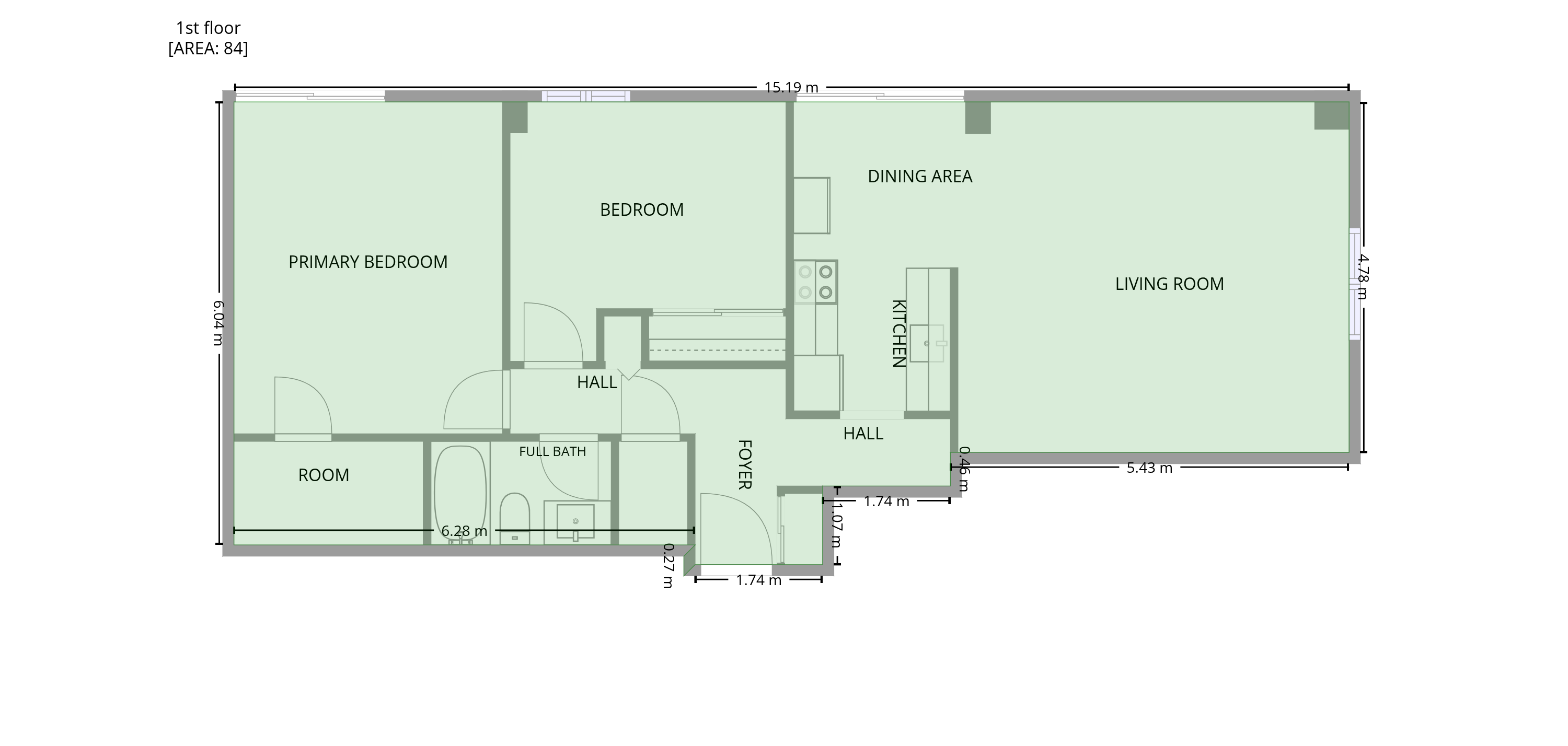 Real estate floor plan example